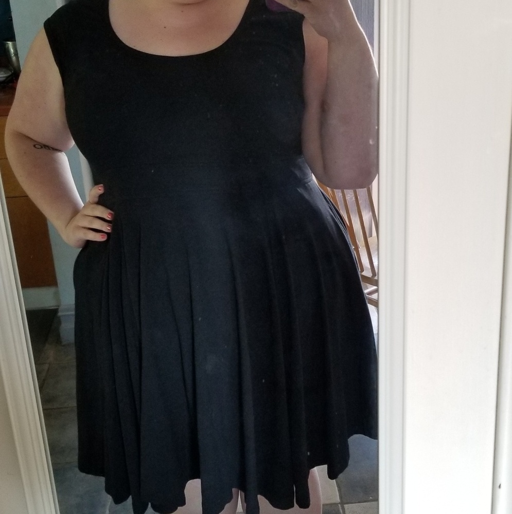 Black eShakti knee length dress sz 24W